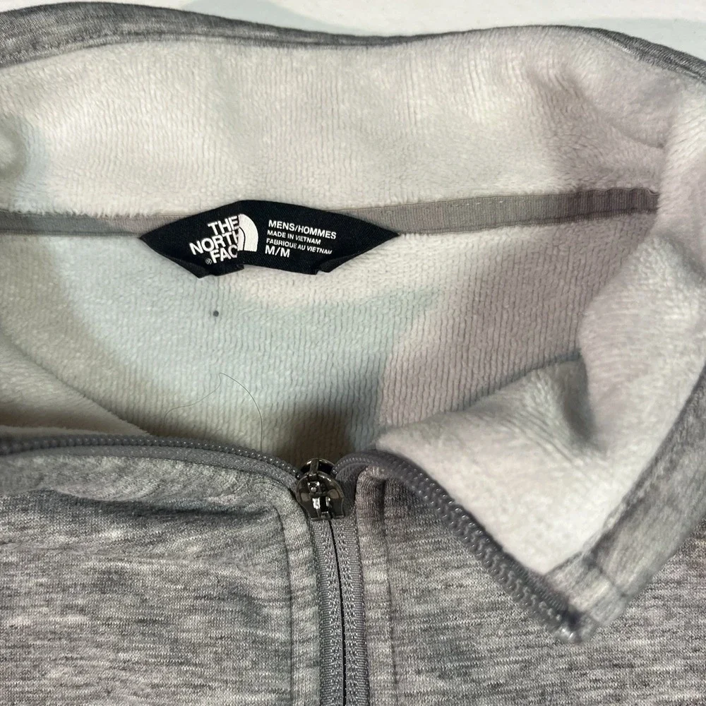 The North Face Mens Blue Long‎ Sleeve Pockets Fleece Full-Zip Jacket Large Read